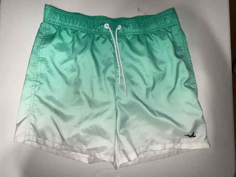 Hollister Swim Trunks Size M Green Ombre